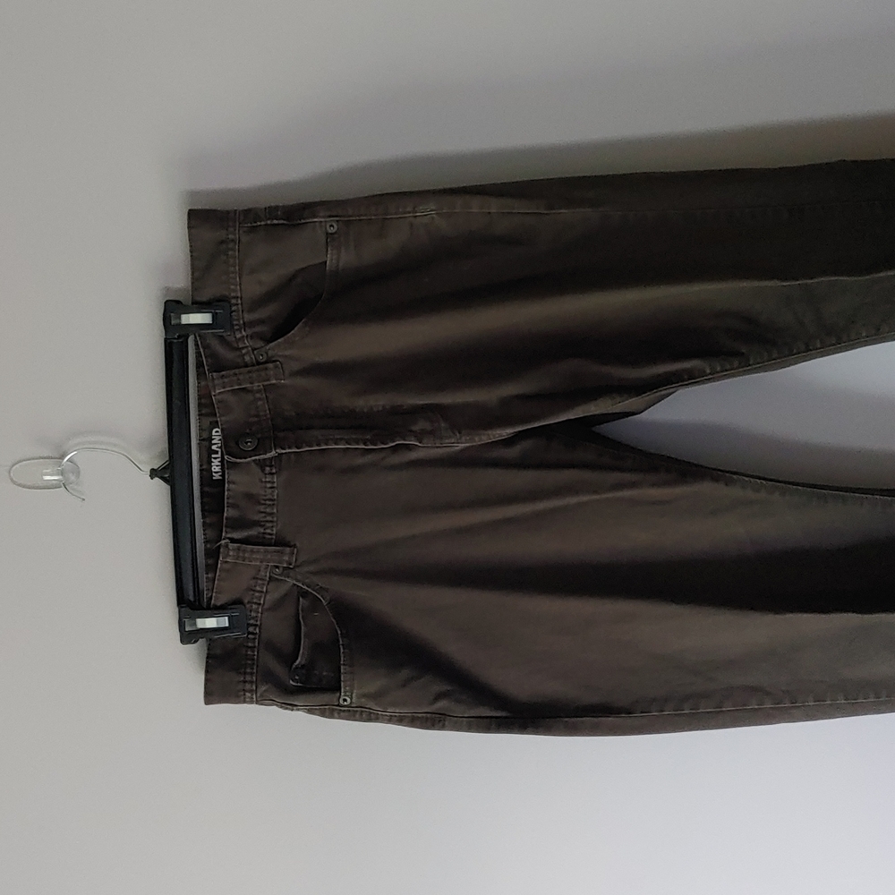 Kirkland Signature Straight Dark Green/Charcoal Men's 34x32 Jeans